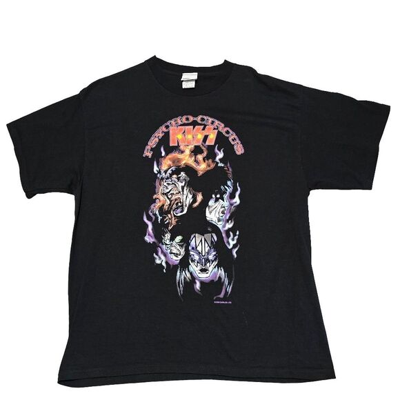 KISS Psycho Circus Vintage Vinyl T-Shirt 2006 Large Black - Picture 1 of 8